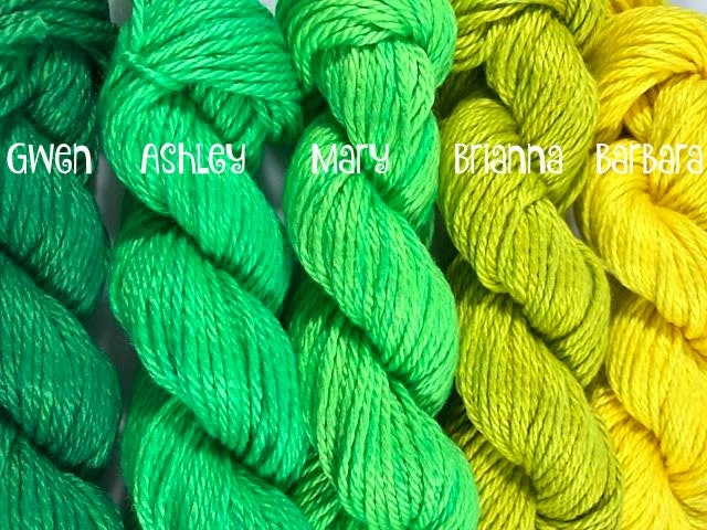 Hand Dyed "Ultra" Mini Skeins (25 yds) - Semi Solid Yarn - Bamboo Cotton - DK Light Worsted - 25 Vibrant Colors - Vegan Artisan Yarn - 3 Ply