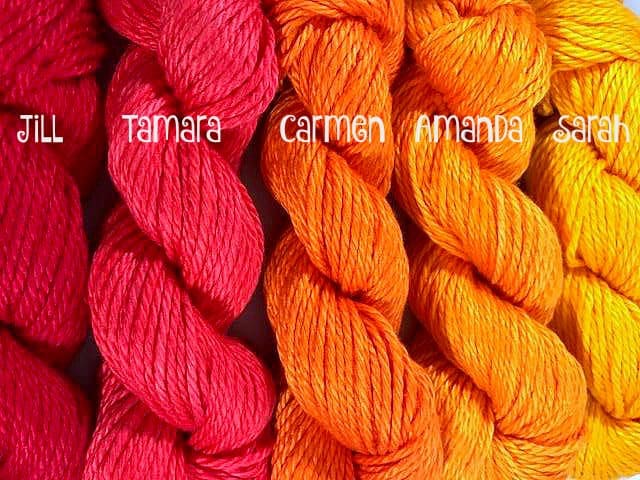Rainbow Yarn Kit - 25 Mini Skeins - Fiber Gift Set - Hand Dyed Bamboo Cotton Yarn - 25 Skeins and Colors - Temperature Blanket Kit - Vegan