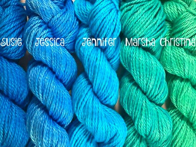 Hand Dyed "Ultra" Mini Skeins (25 yds) - Semi Solid Yarn - Bamboo Cotton - DK Light Worsted - 25 Vibrant Colors - Vegan Artisan Yarn - 3 Ply