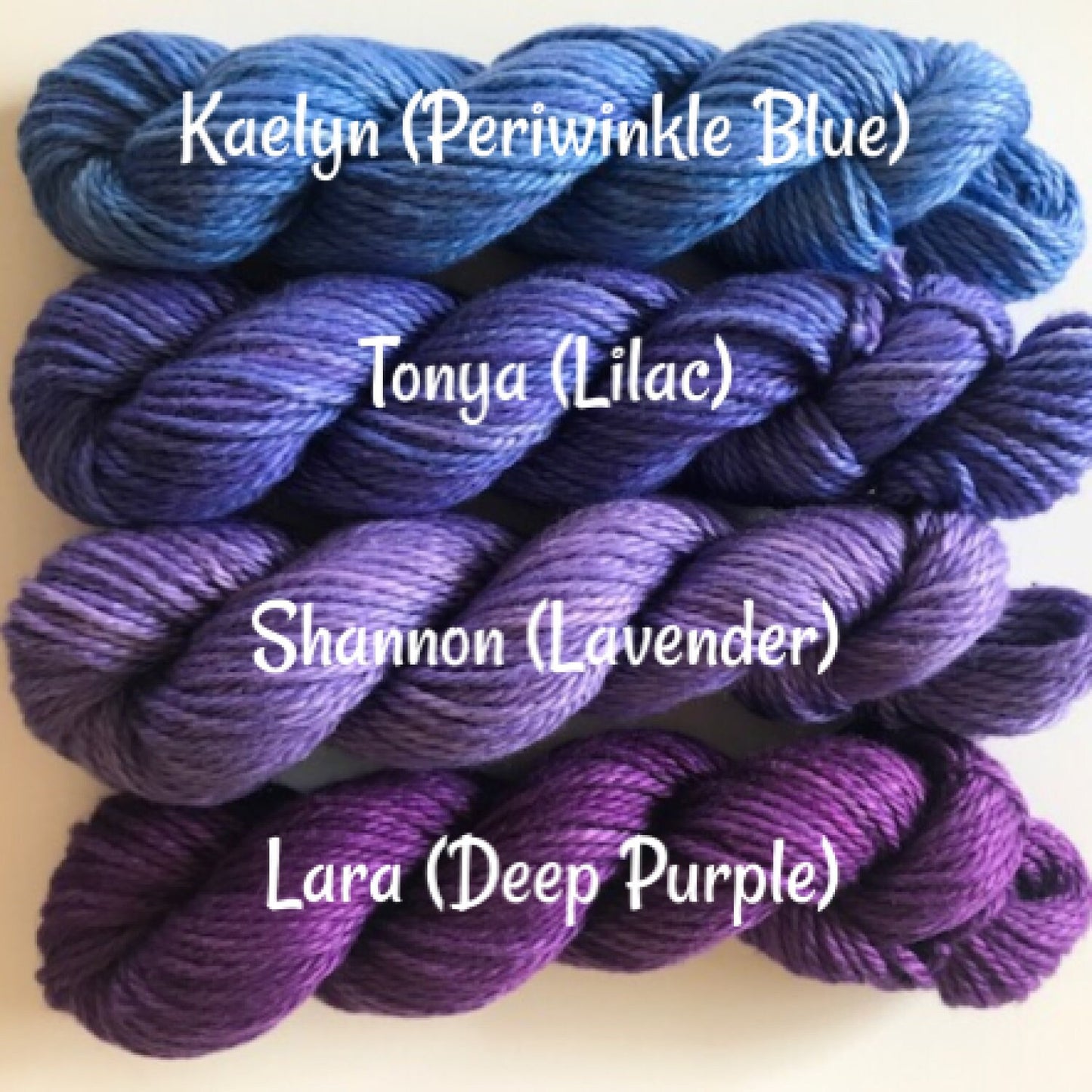 Hand Dyed Yarn 10 Color Mini Skein Kit - Vegan Fiber - DK Light Worsted - 3 Ply Soft Baby Yarn - Bamboo Cotton Semisolid - (10) 53 Yd Skeins