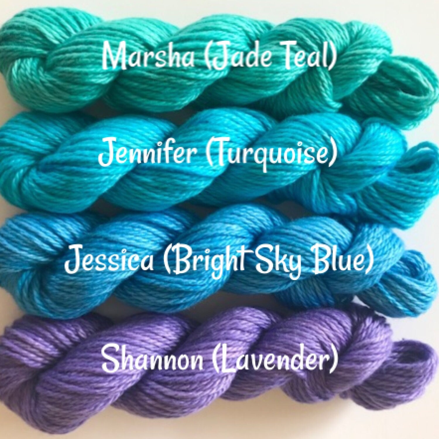 Rainbow Vegan Yarn Kit - DK Hand Dyed Semi Solid Mini Skeins - 10 Colors (53 yd skeins) - Bamboo Cotton Artisan Tonal Yarn - 3 Ply Sport Wt