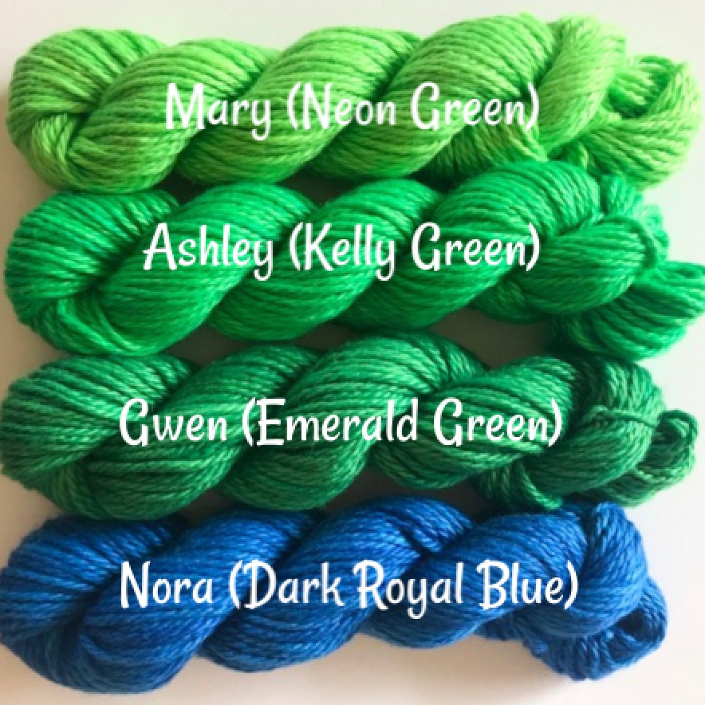 Vegan Yarn Kit - Hand Dyed - DK / Light Worsted - 10 Mini Skeins - Bamboo Cotton Soft Baby Yarn - 3 Ply Artisan Fiber - Semi Solid Gradient