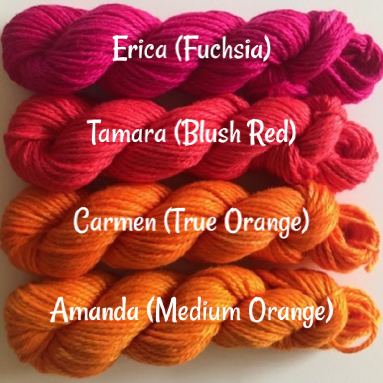 Rainbow Yarn Kit - Vegan / Hand Dyed - (10) 53 yd Mini Skeins - Bamboo Cotton DK - 3 Ply Baby Soft Yarn - Semi Solid / Tonal Artisan Fiber