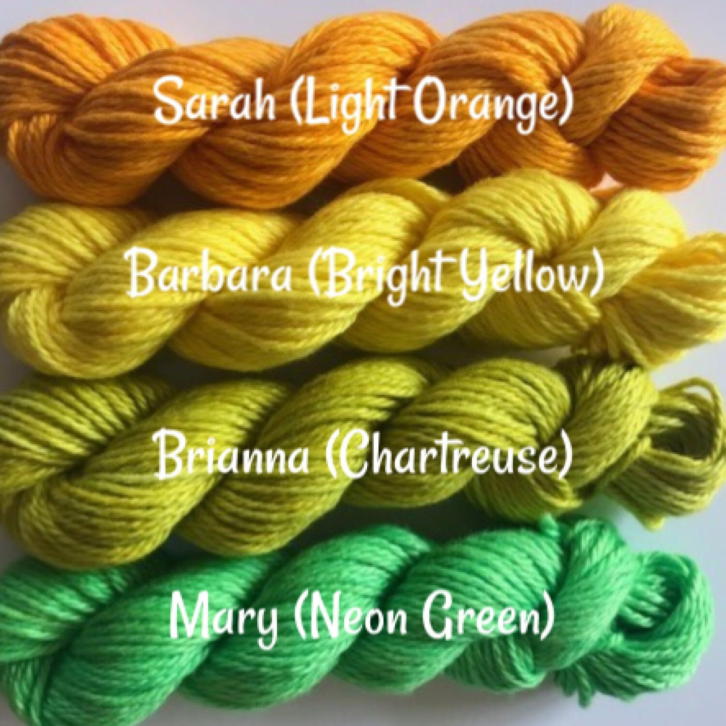 Rainbow Yarn Kit - Vegan / Hand Dyed - (10) 53 yd Mini Skeins - Bamboo Cotton DK - 3 Ply Baby Soft Yarn - Semi Solid / Tonal Artisan Fiber