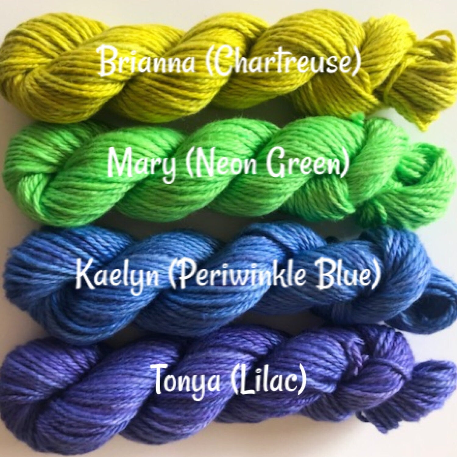 Rainbow Yarn Kit - Vegan / Hand Dyed - (10) 53 yd Mini Skeins - Bamboo Cotton DK - 3 Ply Baby Soft Yarn - Semi Solid / Tonal Artisan Fiber