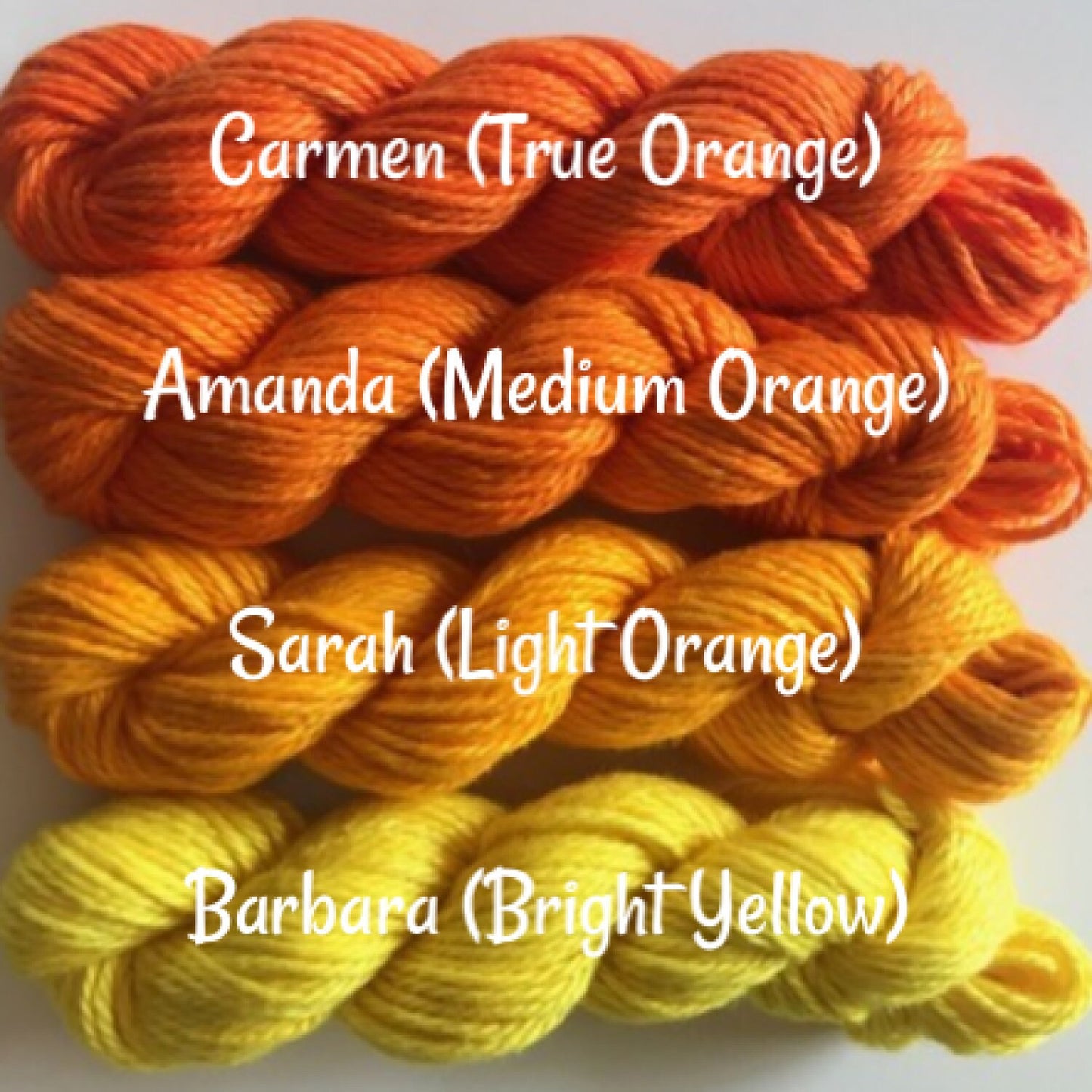 Hand Dyed Rainbow Fiber Set - Vegan (Bamboo Cotton) - Ten 53 yd DK / Light Worsted Mini Skeins - Semi Solids / Tonals - 3 Ply Baby / Sport