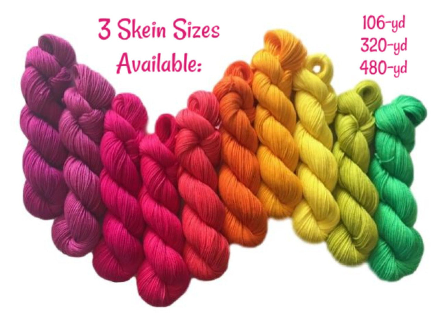 Vegan Yarn Kit - Fingering / Sock Weight Bamboo Cotton - Hand Dyed Semi Solid Thread - Crochet and Knitting Fiber - Soft 3 Ply Shawl Yarn