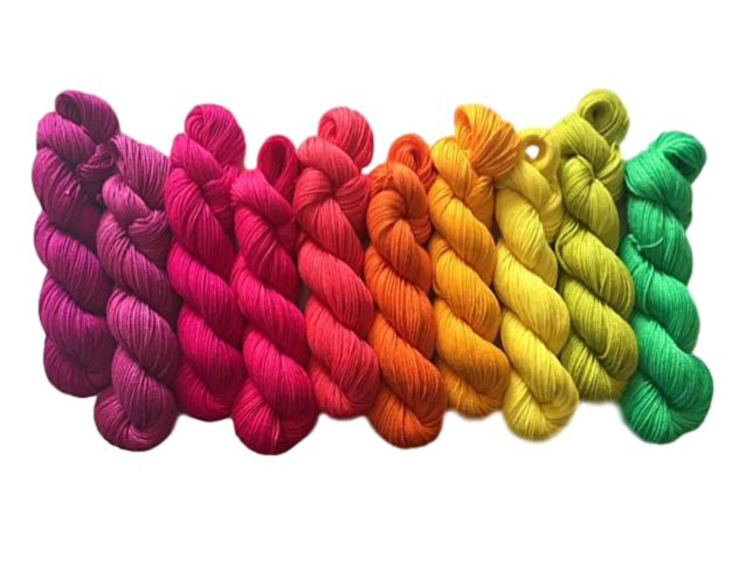 Vegan Yarn Kit - Fingering / Sock Weight Bamboo Cotton - Hand Dyed Semi Solid Thread - Crochet and Knitting Fiber - Soft 3 Ply Shawl Yarn