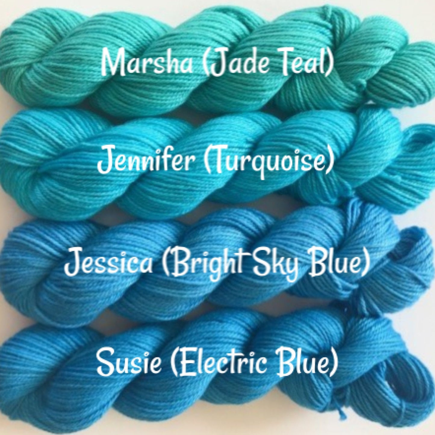 Hand Dyed Vegan Yarn Kit - Neon Rainbow - Fingering / Sock Wt Thread - Bamboo Cotton Blend - 3 Ply Soft Artisan Fiber - Semi Solids / Tonals