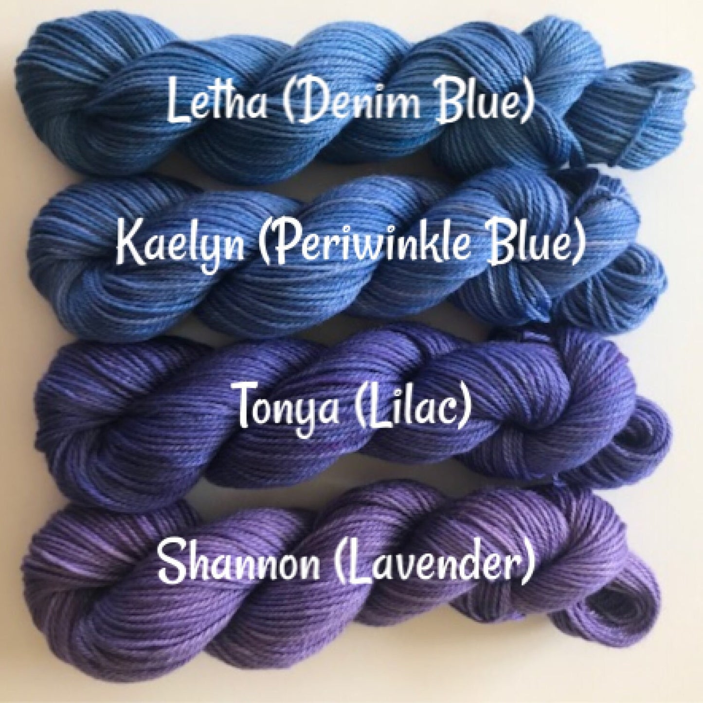 Vegan Gradient Yarn Kit - Hand Dyed Fingering / Sock Weight Mini Skeins - 10 Semi Solids / Tonals - Bamboo Cotton Artisan 3 Ply Thread Kit