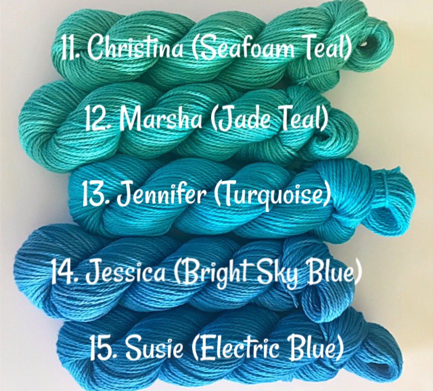 Vegan Yarn Hanks - Hand Dyed - DK / Light Worsted - Choose Your Color and Skein Size - Semi Solids and Tonals - Bamboo Cotton 3 Ply Sport