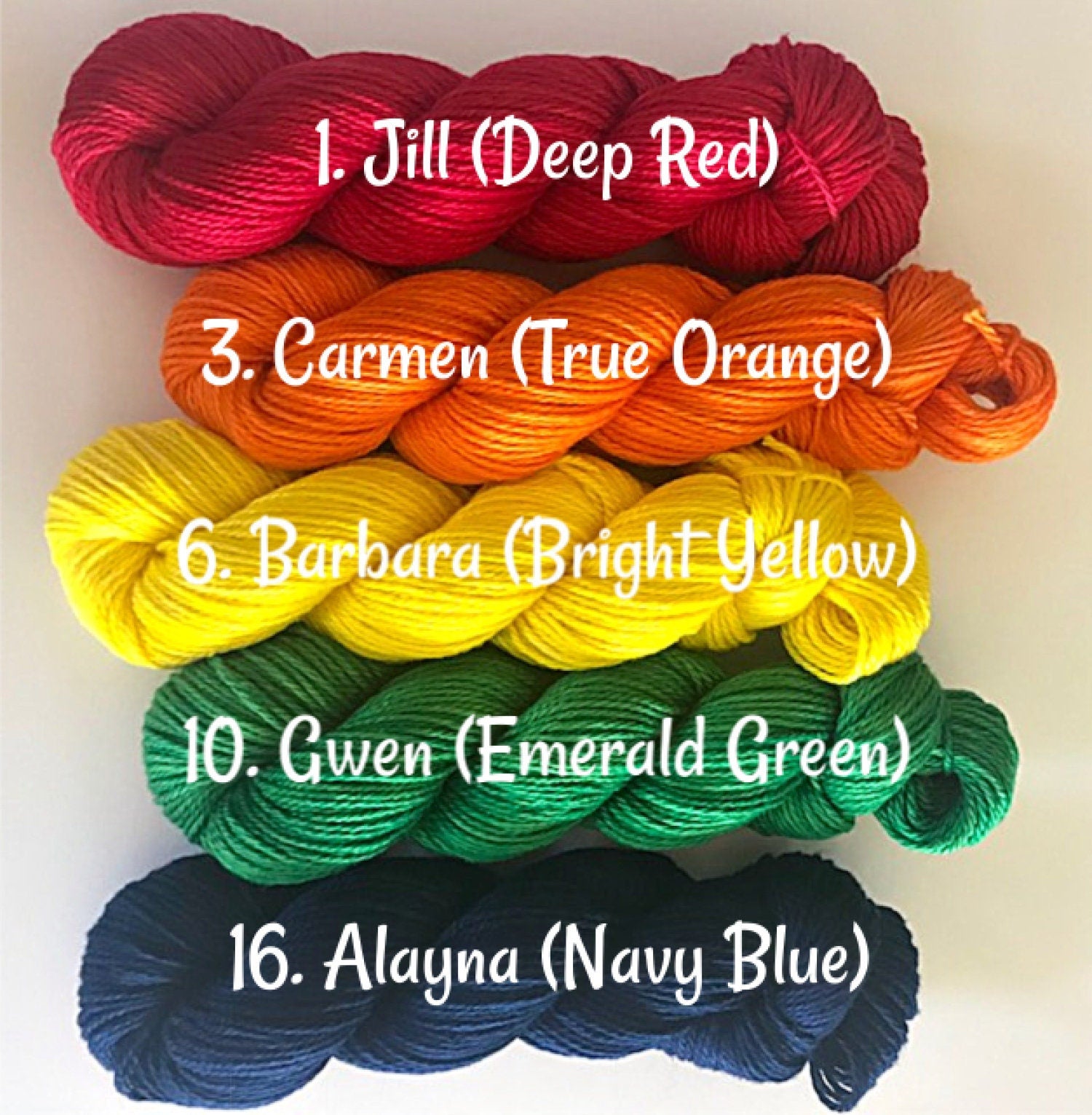 Vegan Yarn Hanks - Hand Dyed - DK / Light Worsted - Choose Your Color and Skein Size - Semi Solids and Tonals - Bamboo Cotton 3 Ply Sport
