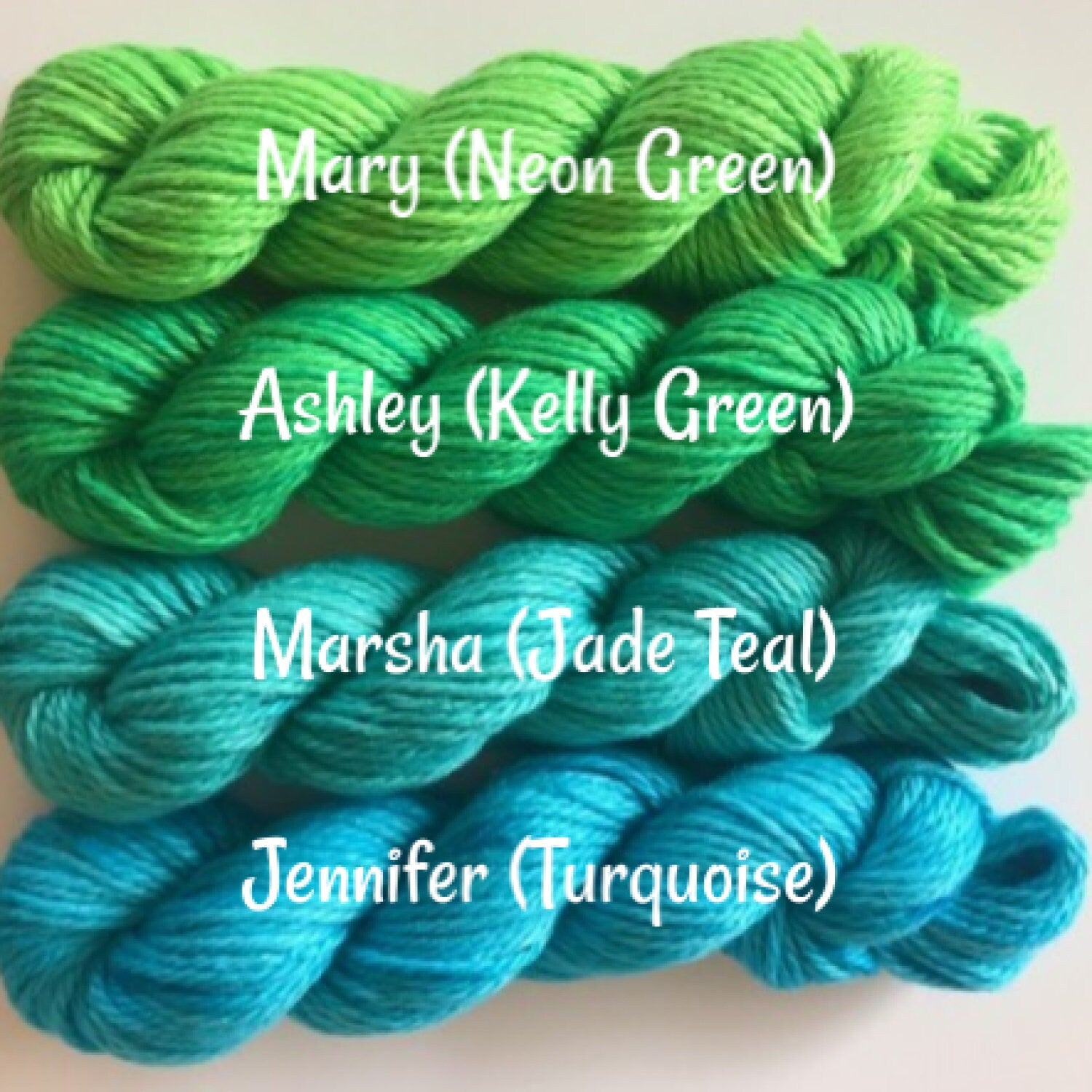 Rainbow Vegan Yarn Kit - DK Hand Dyed Semi Solid Mini Skeins - 10 Colors (53 yd skeins) - Bamboo Cotton Artisan Tonal Yarn - 3 Ply Sport Wt