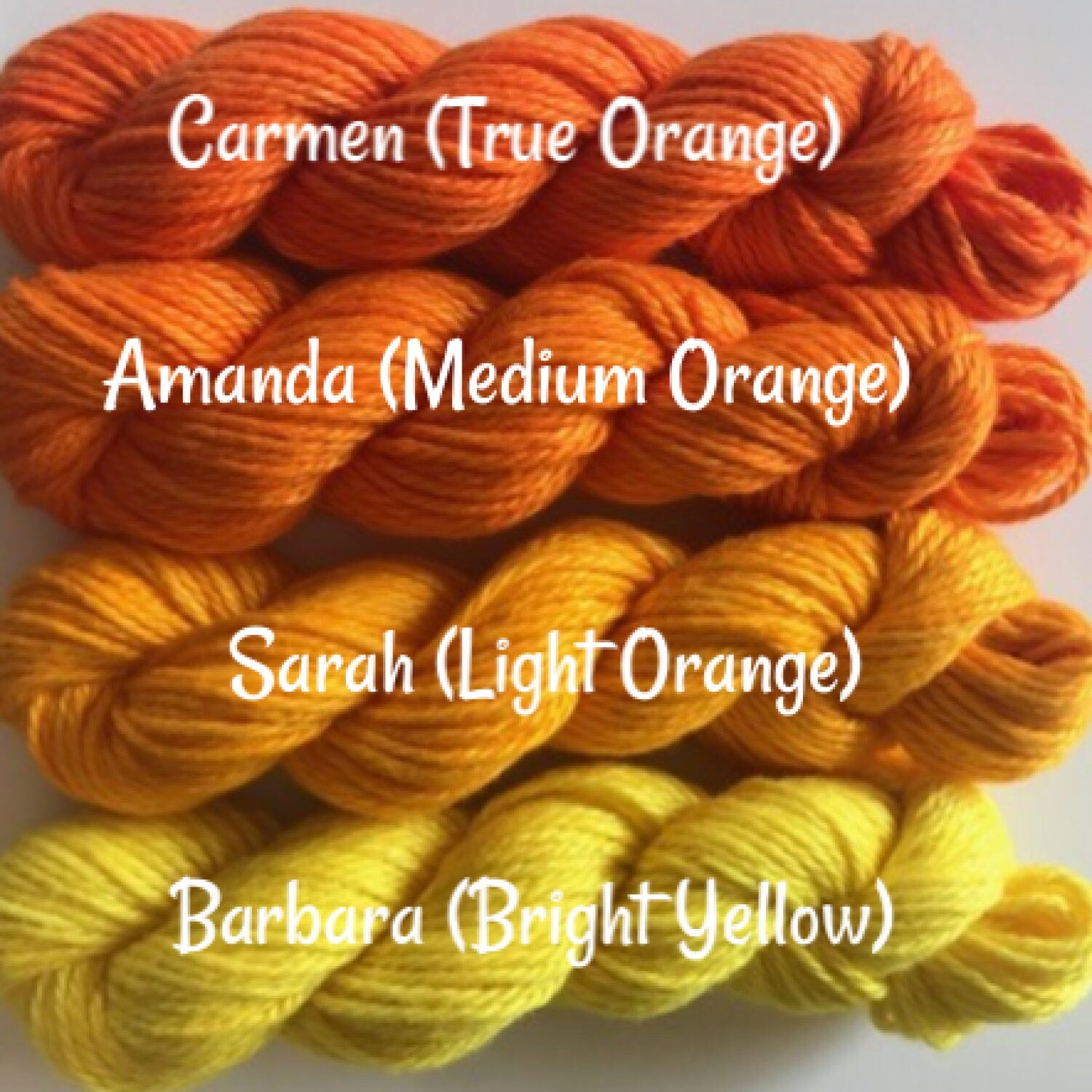 Rainbow Yarn Kit - Vegan / Hand Dyed - (10) 53 yd Mini Skeins - Bamboo Cotton DK - 3 Ply Baby Soft Yarn - Semi Solid / Tonal Artisan Fiber