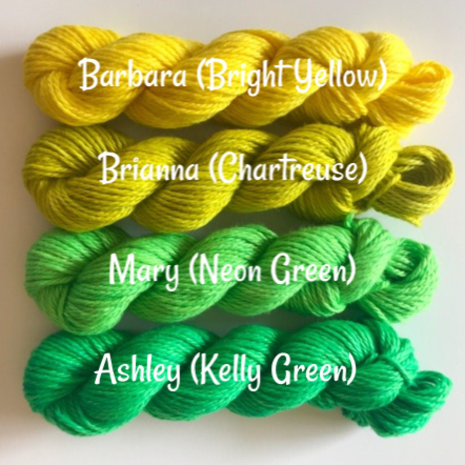 Hand Dyed Vegan Yarn Kit - 10 Mini (53 yd) Skeins - Bamboo Cotton Semi Solids / Tonals - DK Light Worsted - Indie Dyed Artisan Fiber - 3 Ply