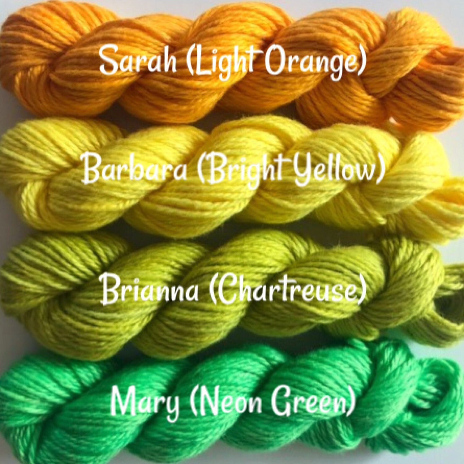 Hand Dyed Rainbow Fiber Set - Vegan (Bamboo Cotton) - Ten 53 yd DK / Light Worsted Mini Skeins - Semi Solids / Tonals - 3 Ply Baby / Sport