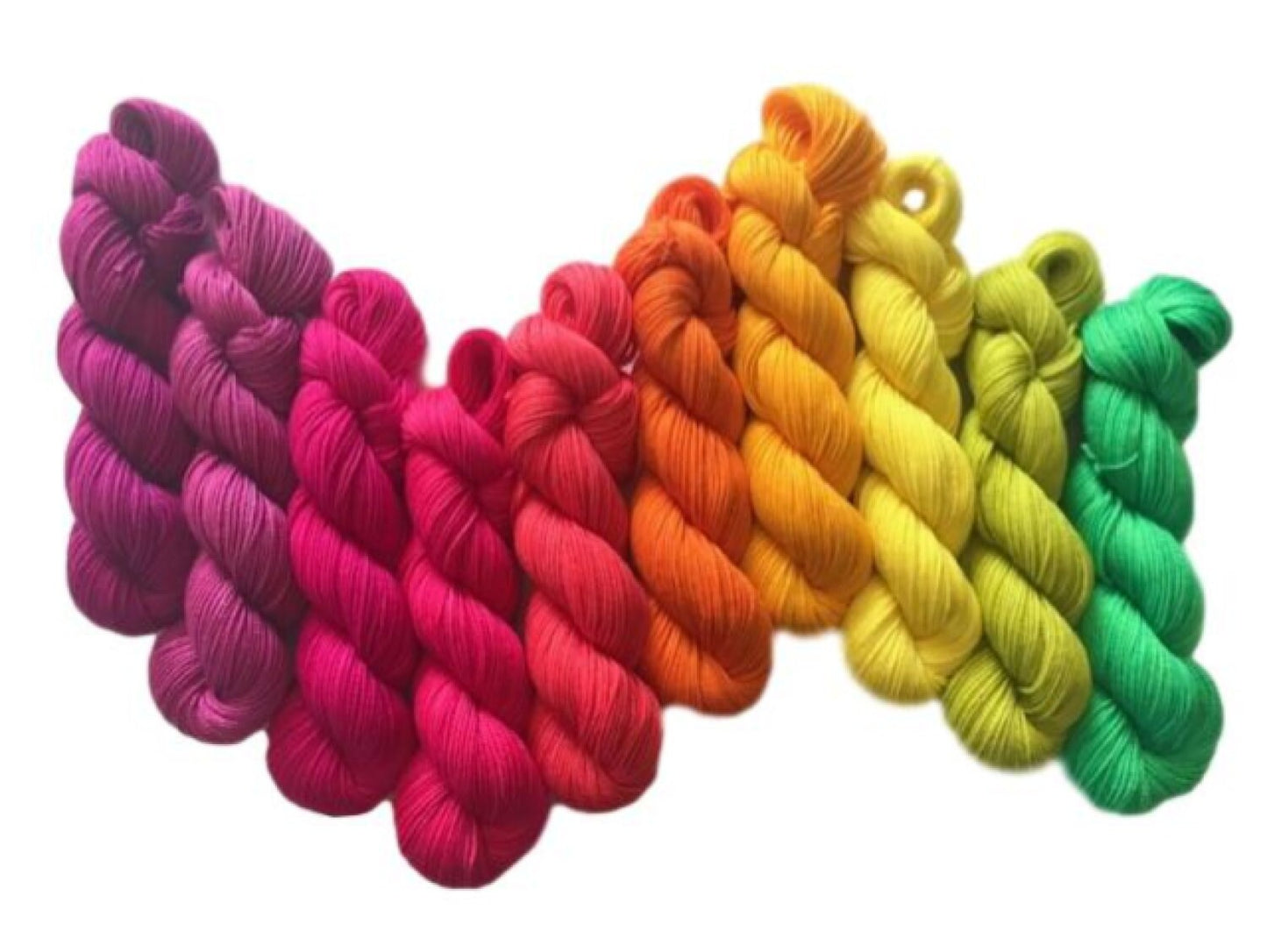 Vegan Yarn Kit - Fingering / Sock Weight Bamboo Cotton - Hand Dyed Semi Solid Thread - Crochet and Knitting Fiber - Soft 3 Ply Shawl Yarn