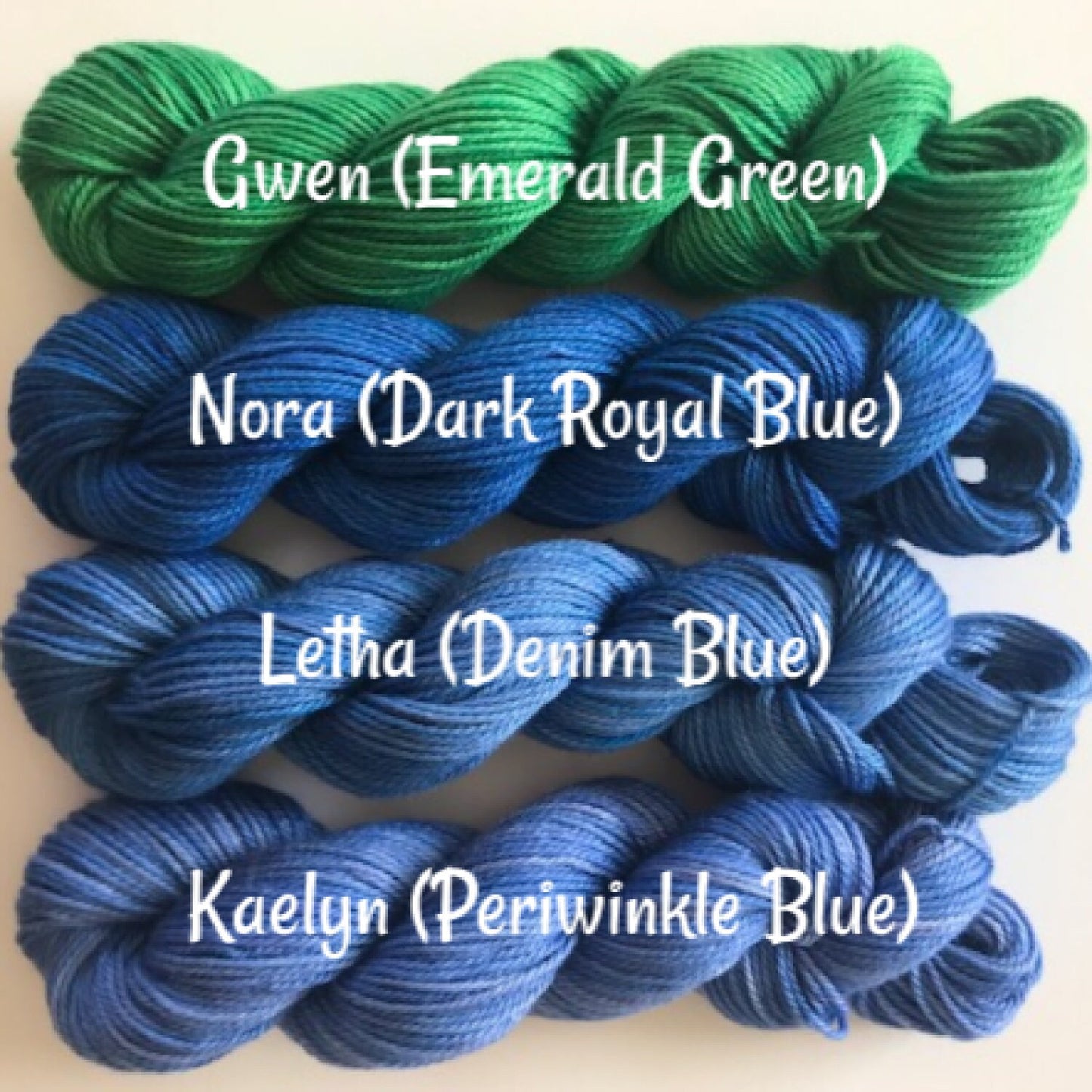 Vegan Gradient Yarn Kit - Hand Dyed Fingering / Sock Weight Mini Skeins - 10 Semi Solids / Tonals - Bamboo Cotton Artisan 3 Ply Thread Kit