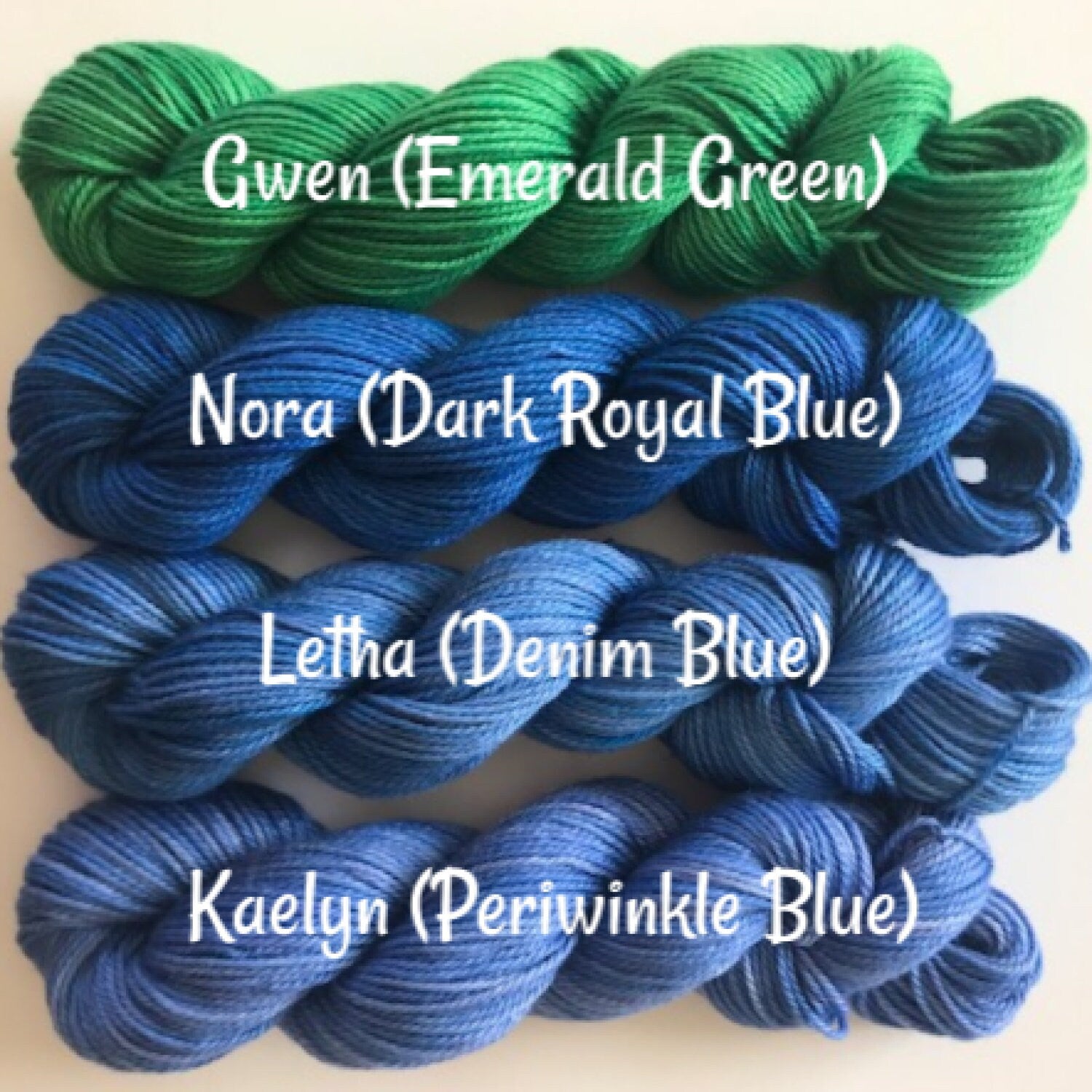 Vegan Gradient Yarn Kit - Hand Dyed Fingering / Sock Weight Mini Skeins - 10 Semi Solids / Tonals - Bamboo Cotton Artisan 3 Ply Thread Kit