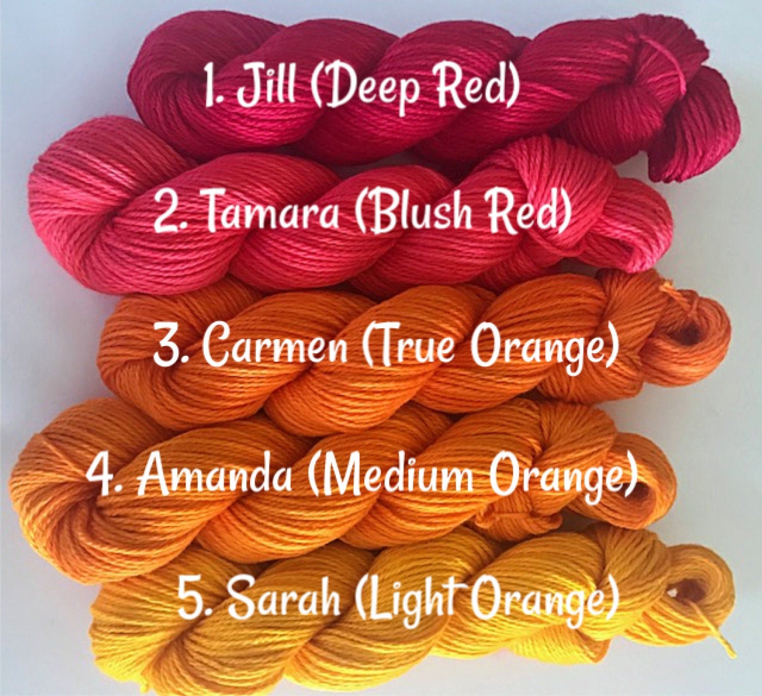 Vegan Yarn Hanks - Hand Dyed - DK / Light Worsted - Choose Your Color and Skein Size - Semi Solids and Tonals - Bamboo Cotton 3 Ply Sport