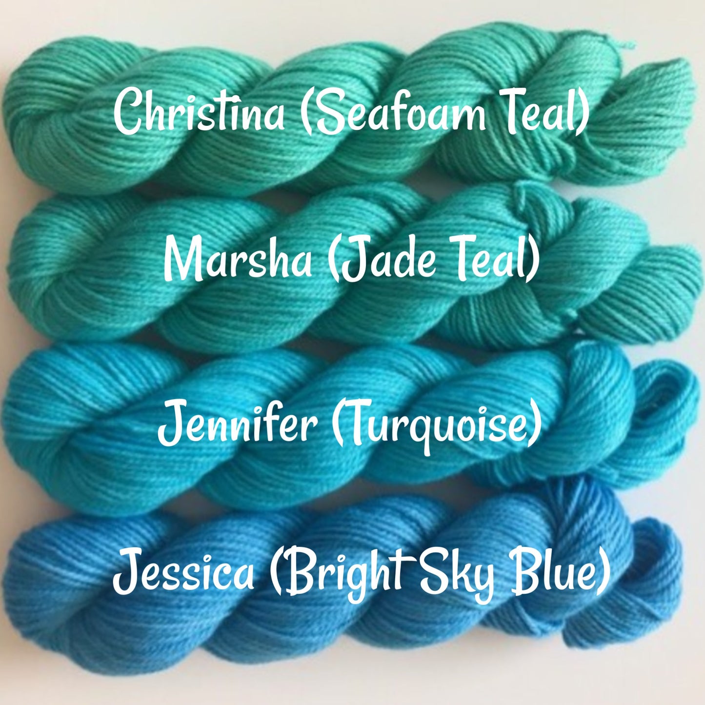 Vegan Sock / Fingering Yarn - Hand Dyed Bamboo Cotton - Choose Color & Skein Size - Teal and Turquoise Semi Solids - Artisan 3 Ply Lace Yarn