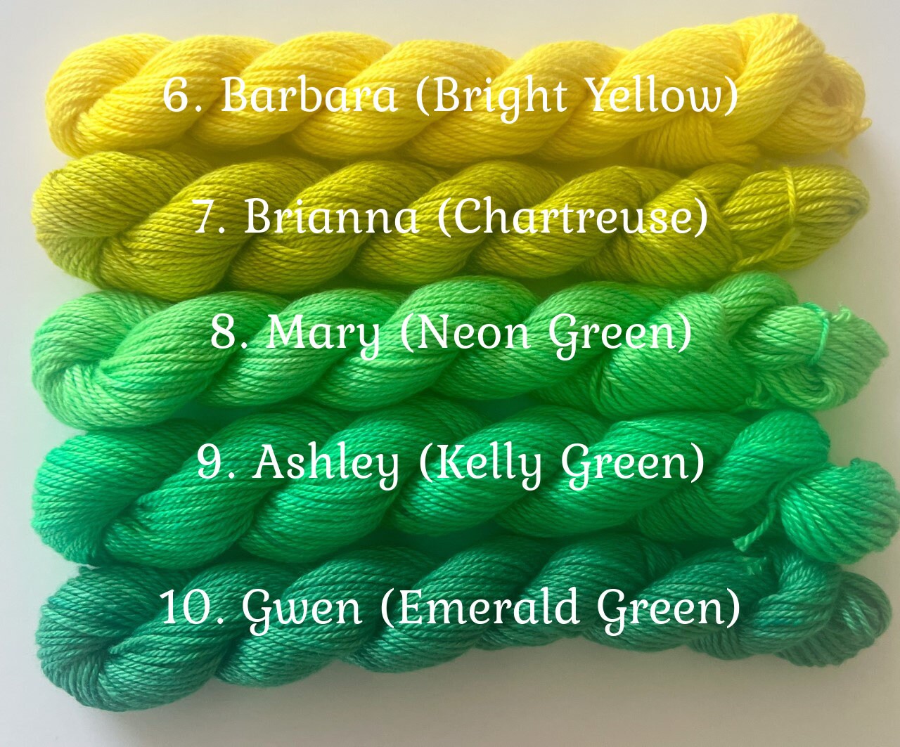 Hand Dyed Vegan Yarn Samples - 3 for 7.00 - Choose your color, receive a 3-5 yard sample on 3 different types of vegan fiber!