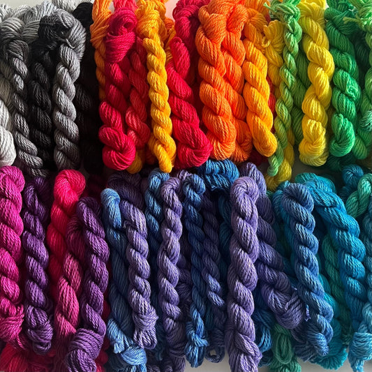 Hand Dyed Vegan DK Light Worsted Scrap Yarn by the Ounce | Bamboo Cotton - Choose Color Grouping | Limited Time Product - Ready to Ship