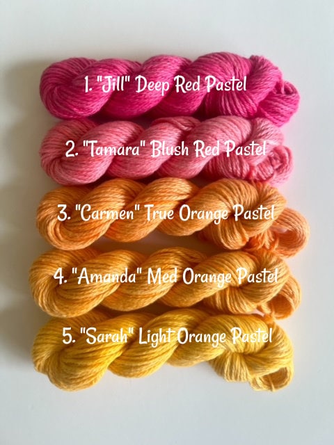 Hand Dyed Vegan 25 Color Mini Skein Rainbow Yarn Kit | DK / Light Worsted Bamboo Cotton | 53 Yds Each | Streaky Semisolid Pastel Colors