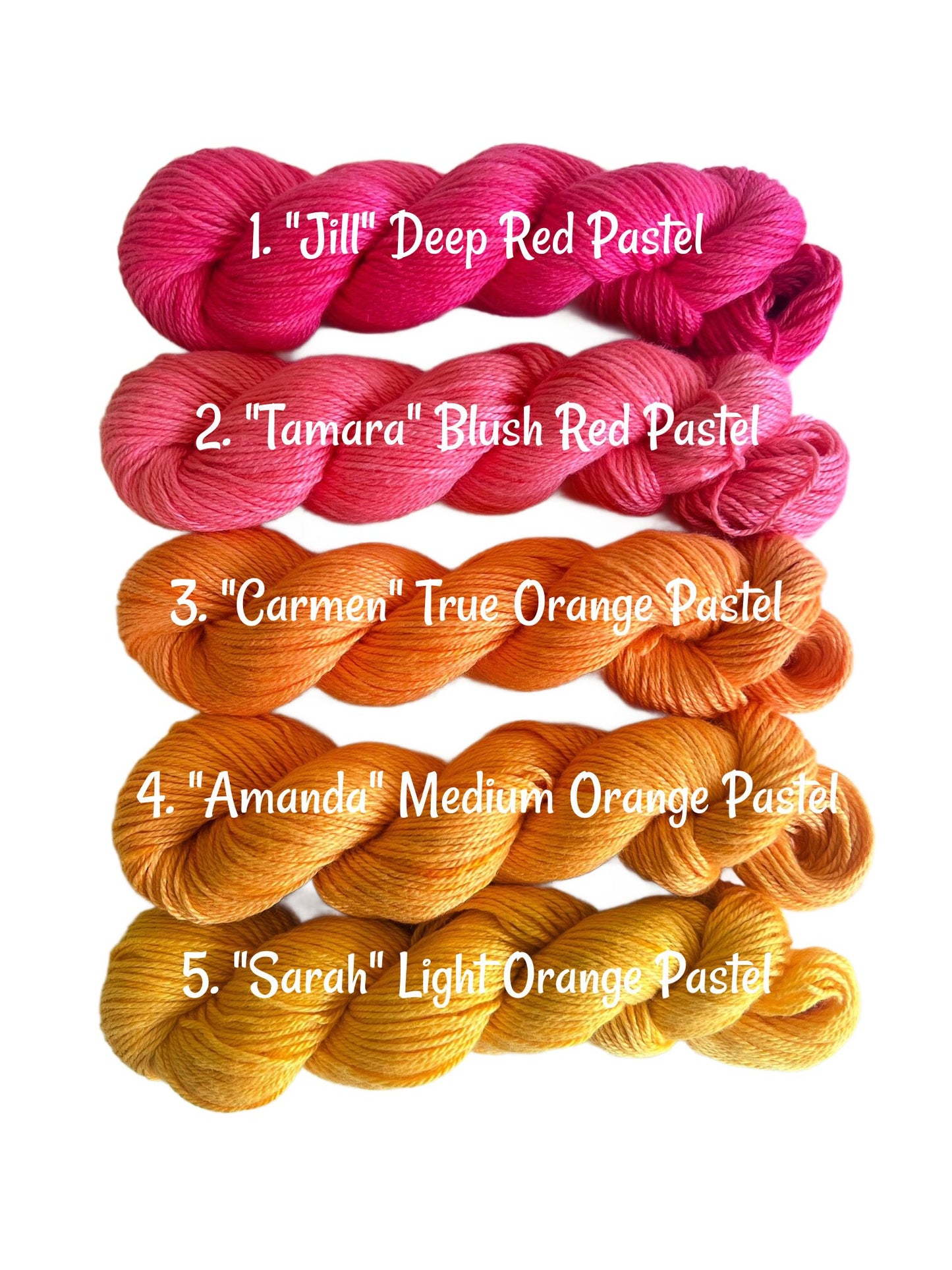 Hand Dyed Vegan Fingering Weight Pastel Yarn | 25 Color Mini Skein Rainbow Set | Bamboo Cotton 106 Yd Streaky Semisolid Skeins