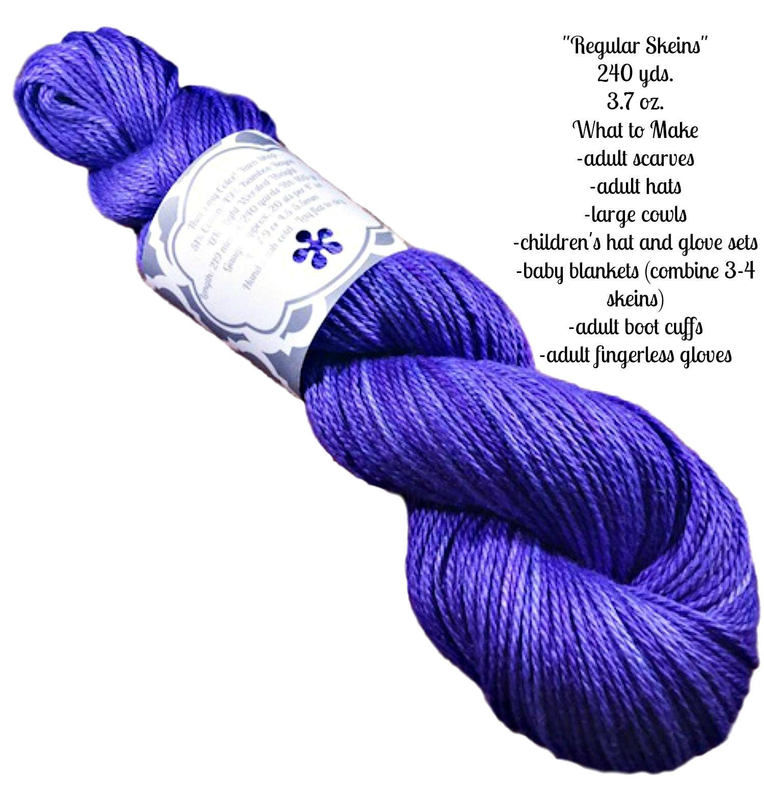 Hand Dyed Bamboo Cotton DK Yarn Gradient Set (Teal to Blue)