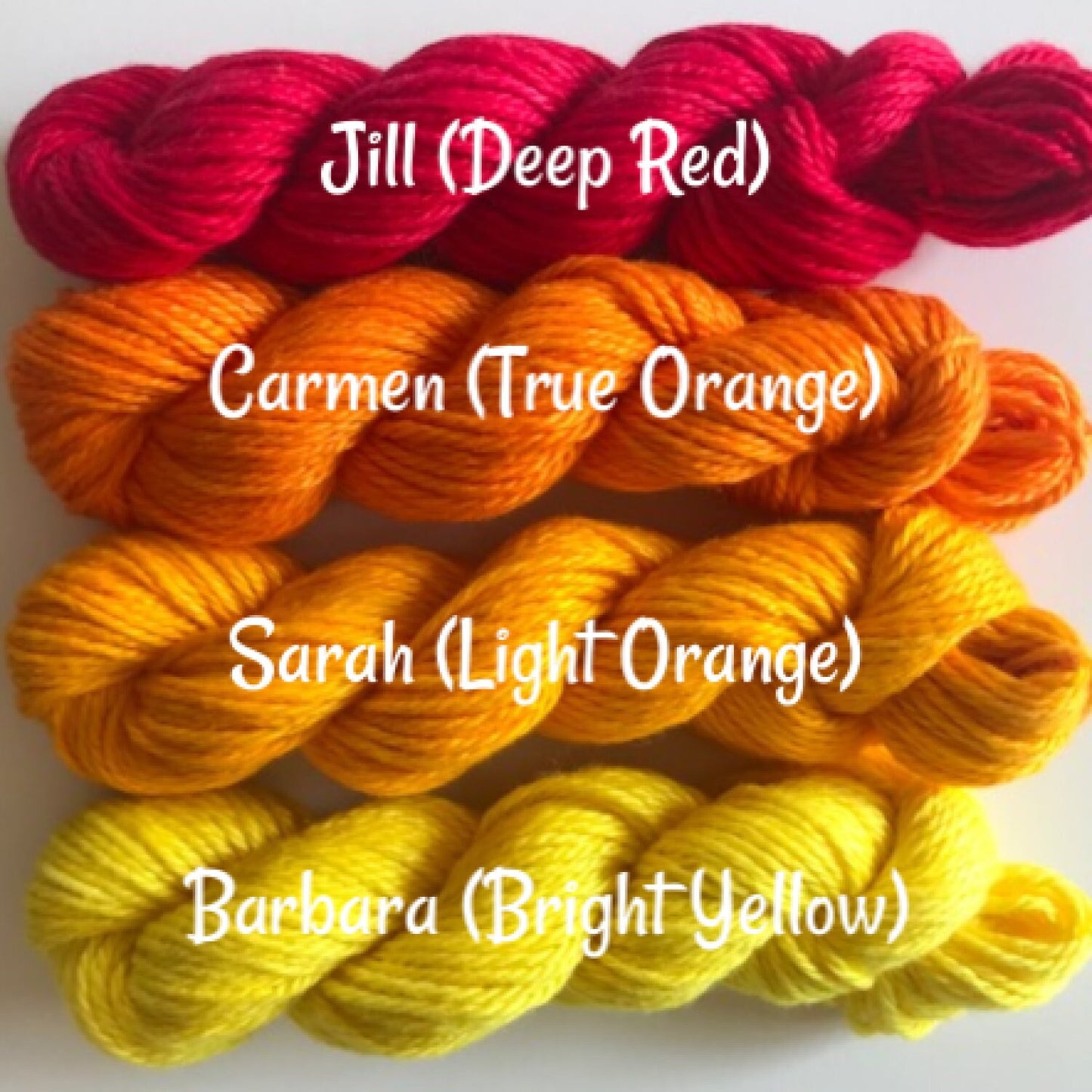 Vegan Yarn Kit - Hand Dyed Rainbow Fiber Set - DK / Light Worsted Bamboo Cotton Semi Solids - (10) 53 yd skeins - 3 Ply Artisan Baby Yarn