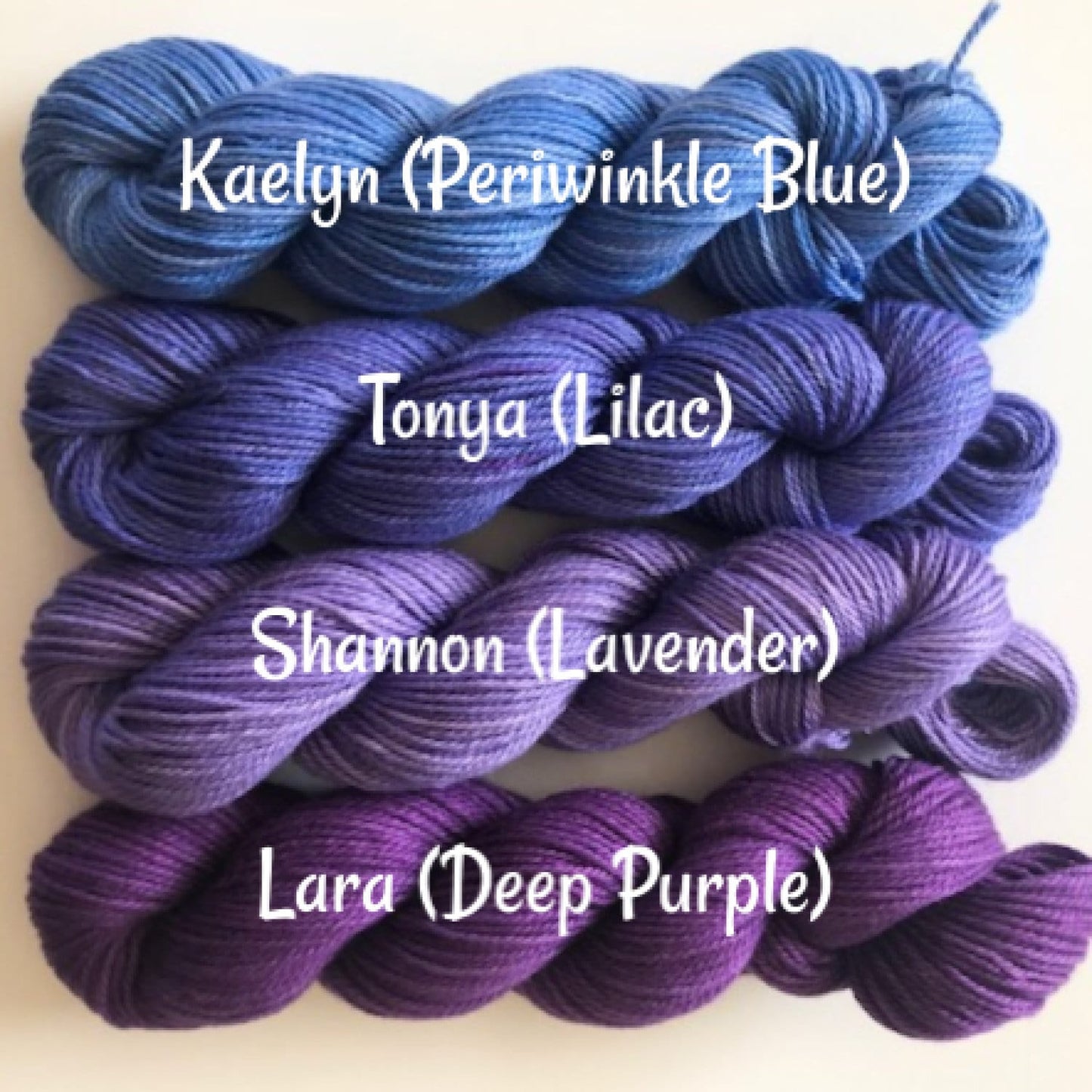 Hand Dyed Vegan Yarn Kit - Fingering / Sock Weight Bamboo Cotton - Teal Blue Purple Gradient - Semi Solid Crochet and Knitting Thread 3 Ply