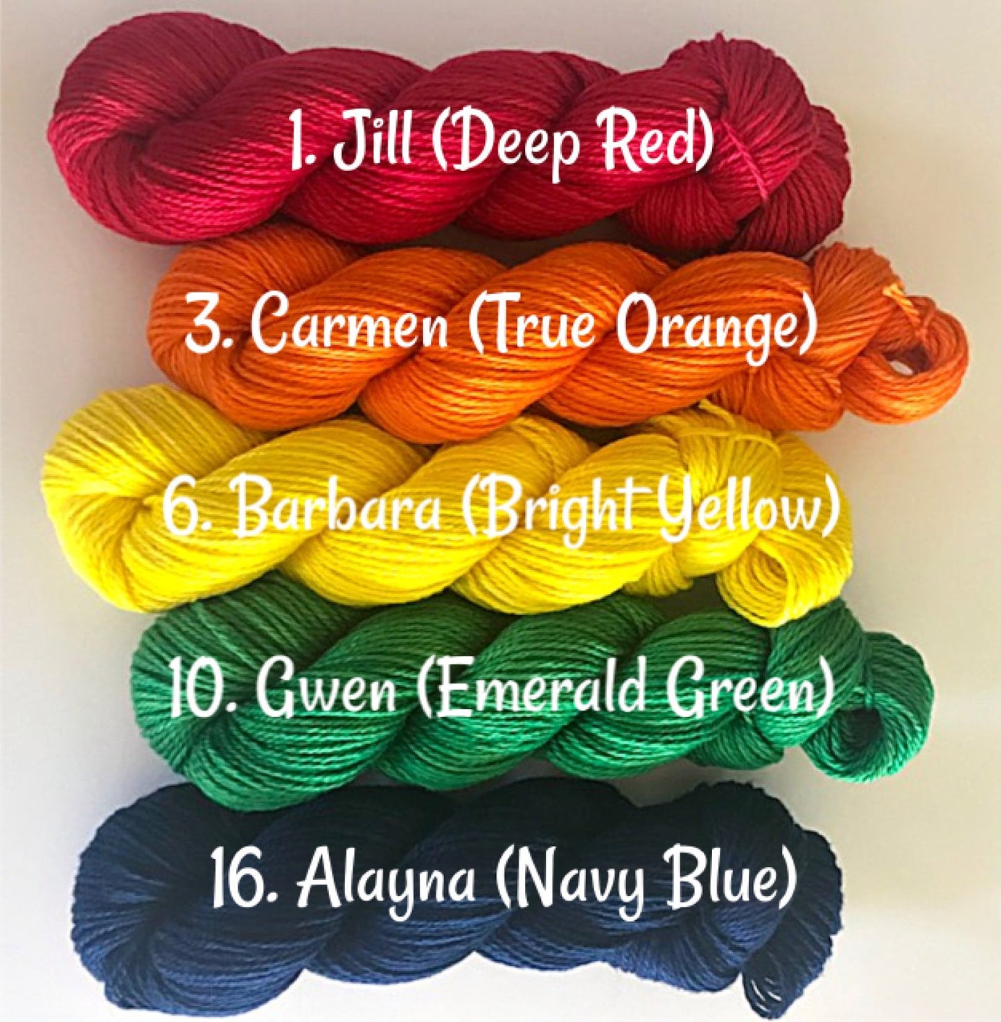 Vegan Yarn Hanks - Hand Dyed - DK / Light Worsted - Choose Your Color and Skein Size - Semi Solids and Tonals - Bamboo Cotton 3 Ply Sport