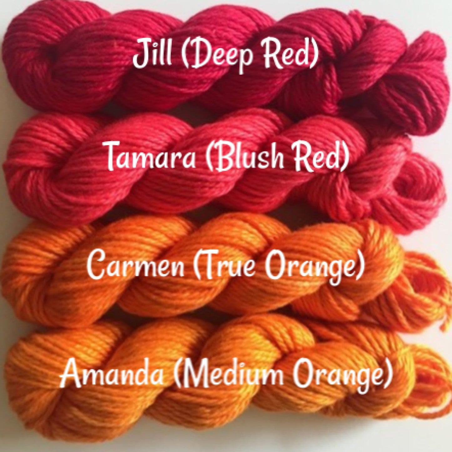 Hand Dyed Rainbow Fiber Set - Vegan (Bamboo Cotton) - Ten 53 yd DK / Light Worsted Mini Skeins - Semi Solids / Tonals - 3 Ply Baby / Sport