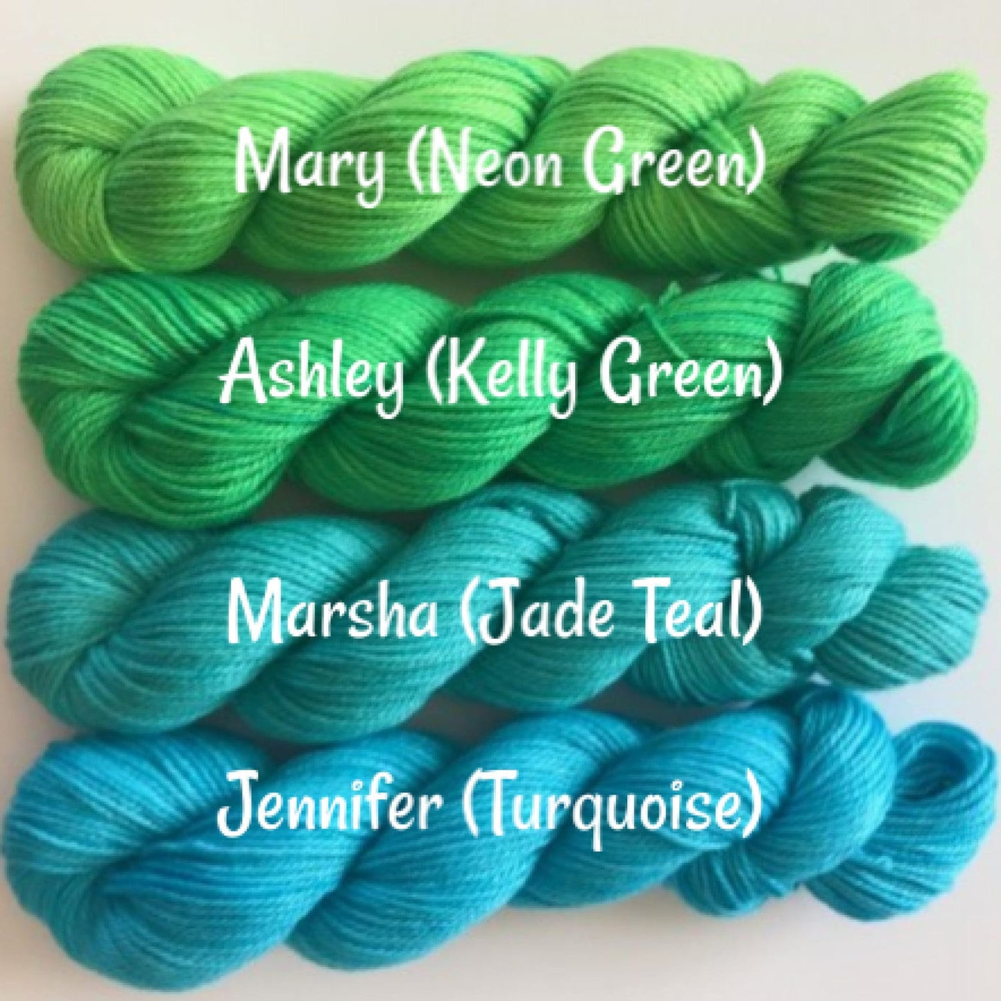Hand Dyed Vegan Yarn Kit - Neon Rainbow - Fingering / Sock Wt Thread - Bamboo Cotton Blend - 3 Ply Soft Artisan Fiber - Semi Solids / Tonals