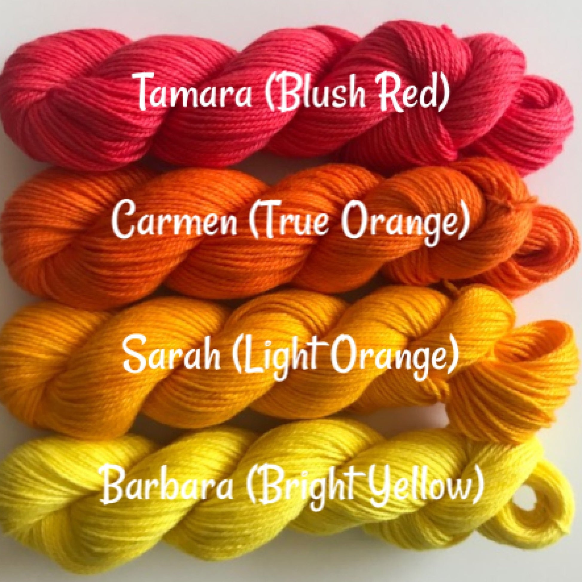 Vegan Sock / Fingering Yarn - Hand Dyed Bamboo Cotton - Choose Color & Skein Size - Light Red / Orange / Yellow Semi Solid - Artisan Yarn