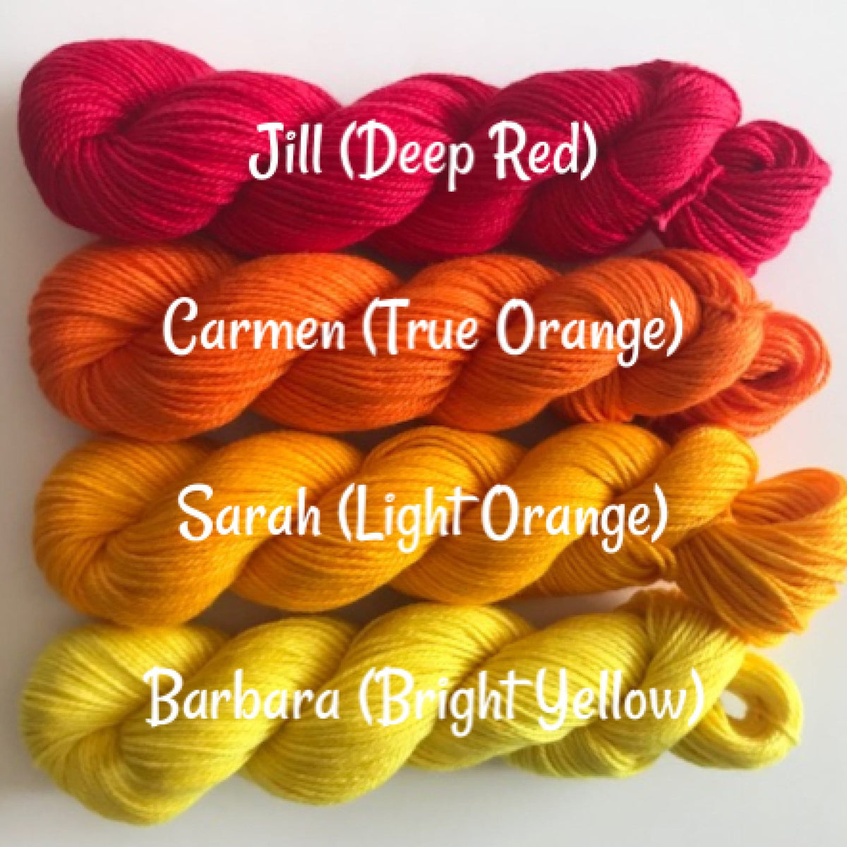 Vegan Sock / Fingering Yarn - Hand Dyed Bamboo Cotton - Choose Color & Skein Size - Red / Orange / Yellow Semi Solid and Tonal Artisan Yarn