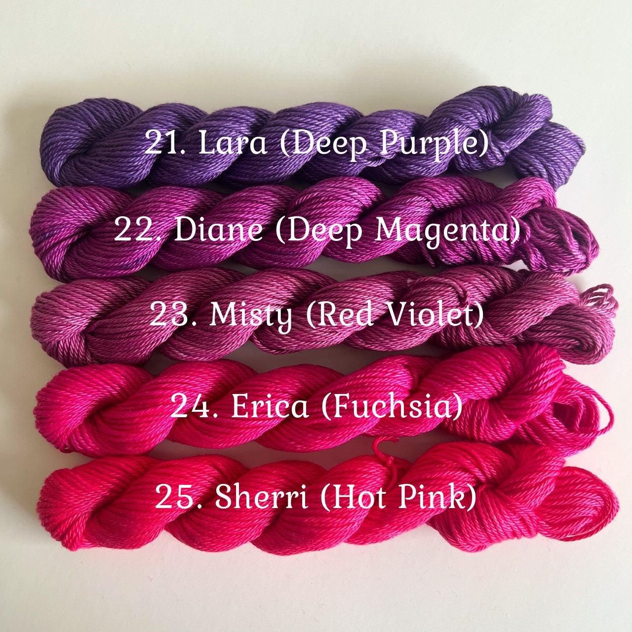 Make Your Own Yarn Kit | 54 yd mini skeins | Hand Dyed Vegan 100% Pima Cotton DK/ Sport Weight | Pick 6 to 30 Colors | 4 Ply Semisolid Yarn