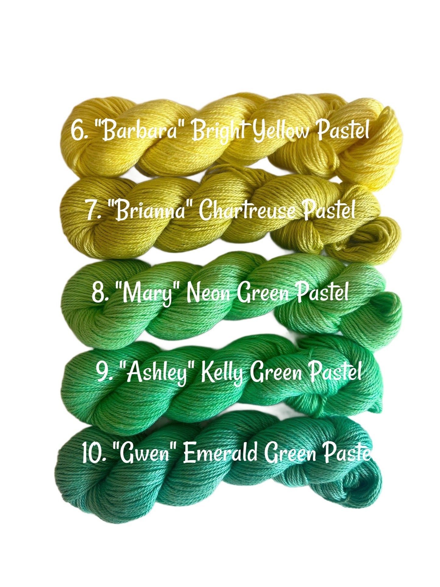 Hand Dyed Vegan Fingering Weight Pastel Yarn | 25 Color Mini Skein Rainbow Set | Bamboo Cotton 106 Yd Streaky Semisolid Skeins